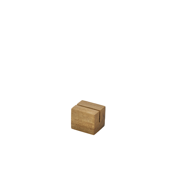 Acacia Wood Sign Holder 3 x 2.5 x 2.5cm (doos 12 stuks)