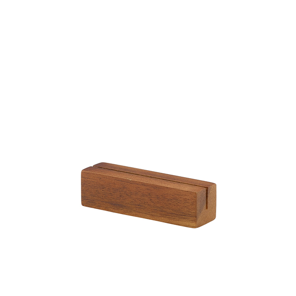 Acacia Wood Sign Holder 9 x 2.5 x 2.5cm (doos 12 stuks)