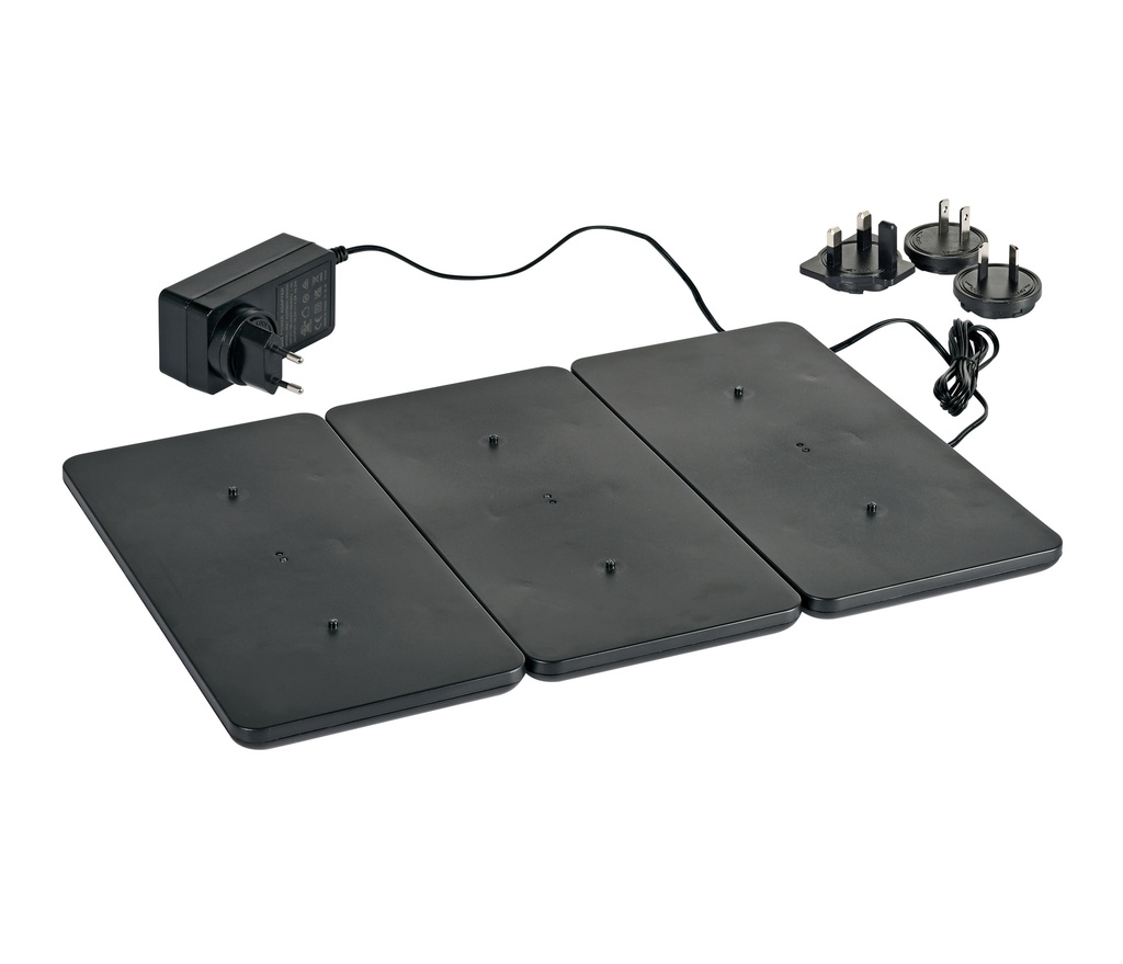 Duni - Laadstation voor 6 LED-lampen zwart (26 x 39 cm, 2 stuks)