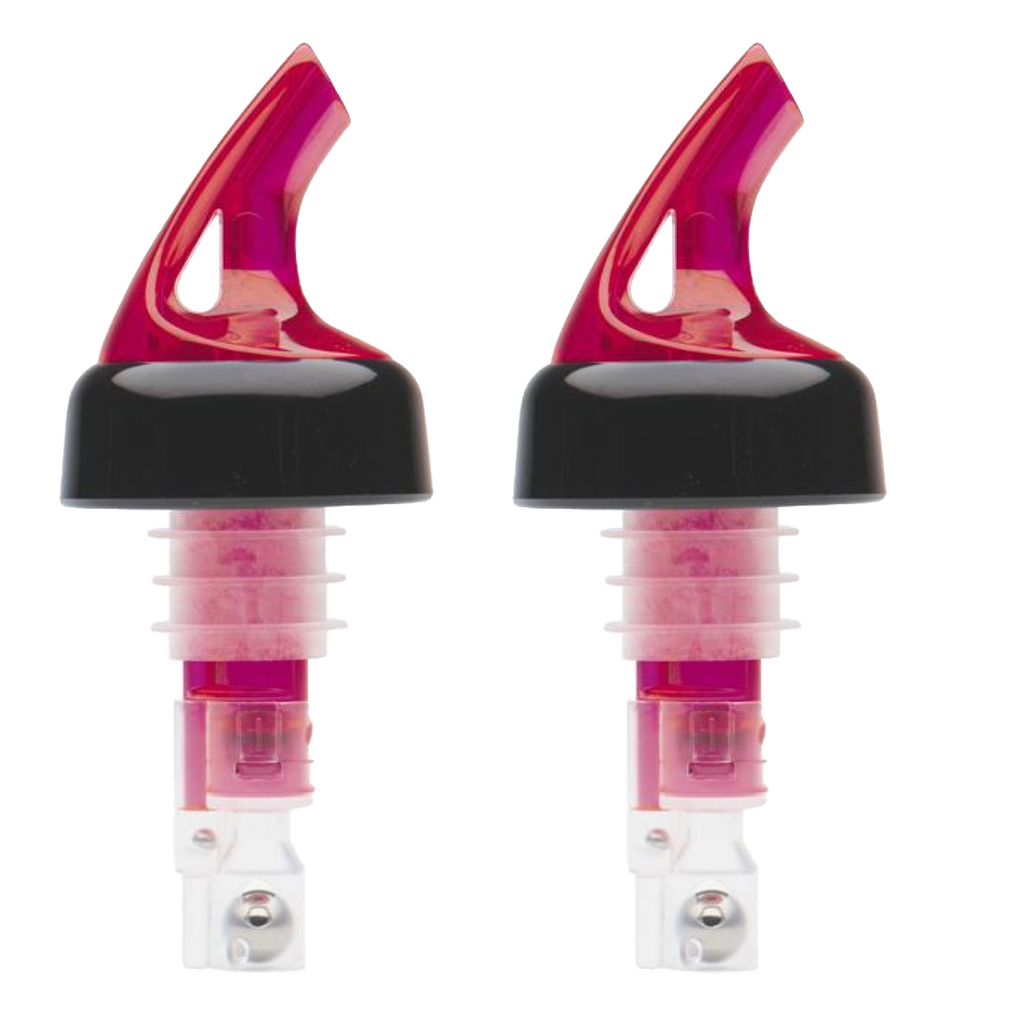 Bar Professional - Maatschenker met kraag 3-ball kunststof rood (3,5 cl, 2 stuks)