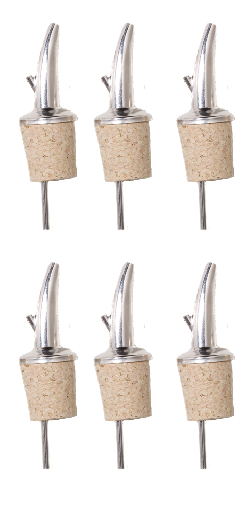 Bar Professional - Schenker natuurkurk lang Barware kurk zilver (6 stuks)