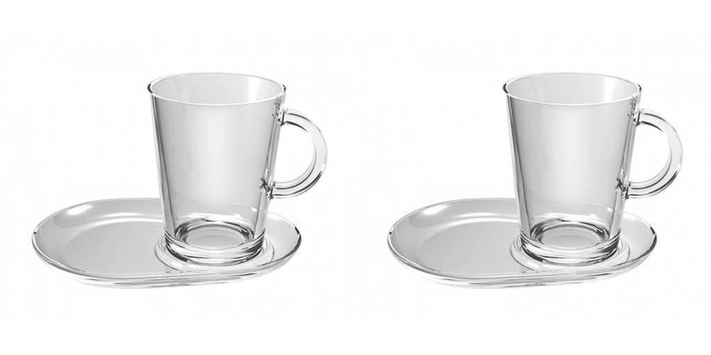 Pasabahce - Theeglas met schotel Tribeca (40 cl, 2 stuks)