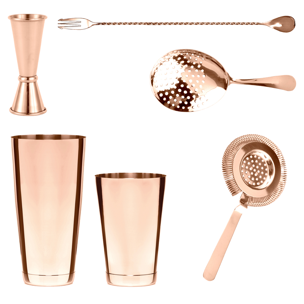 Bar Professional - Cocktailbox Tools koper (80 cl, 5 stuks)