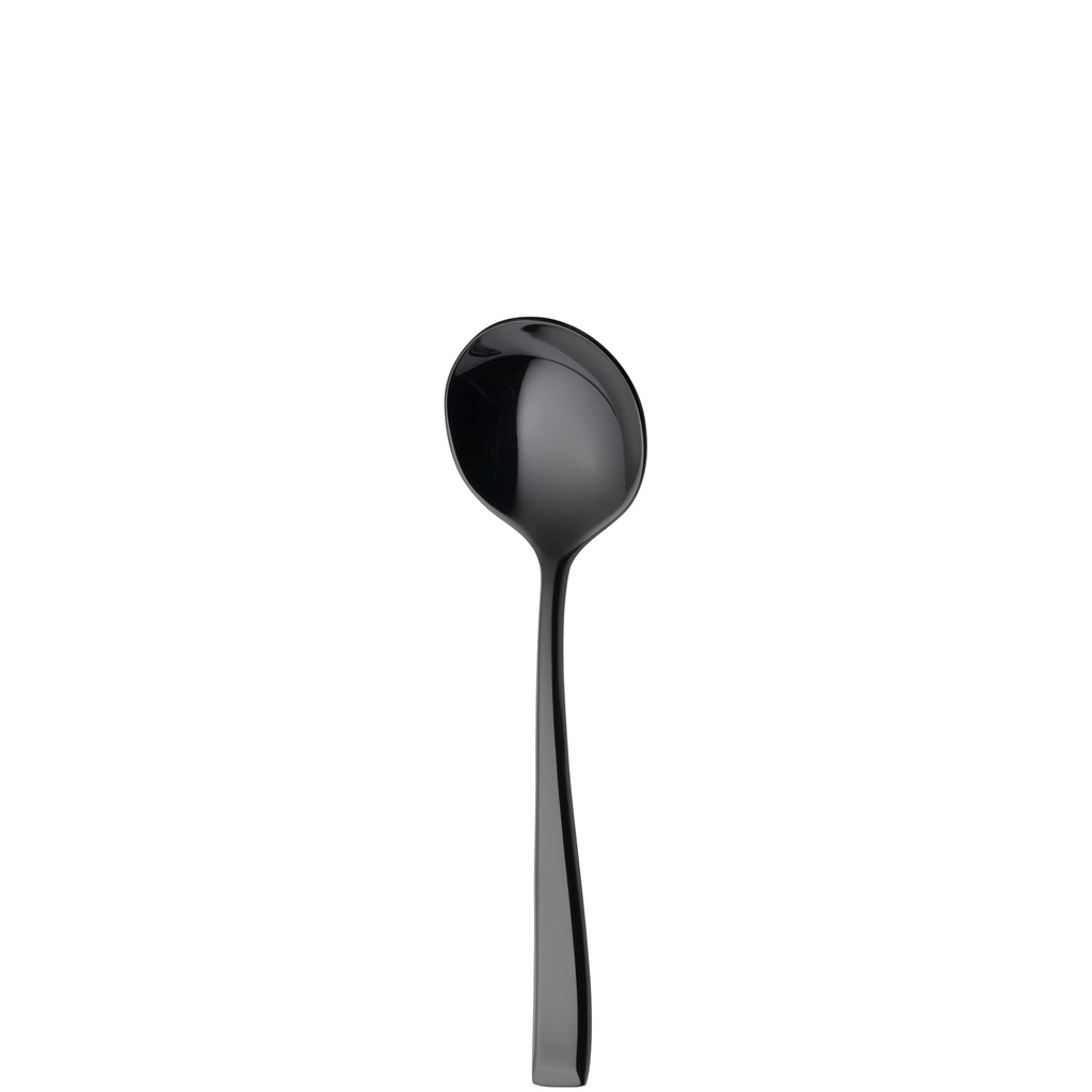 Sola - Bouillonlepel Durban 18/10 zwart PVD (17,7 cm, 12 stuks)