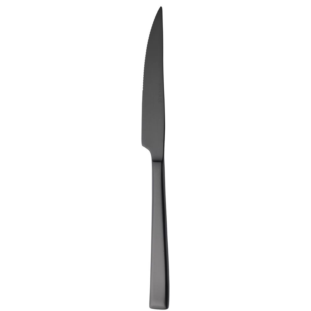 Sola - Steakmes Durban 18/10 zwart satijn PVD (24,4 cm, 12 stuks)