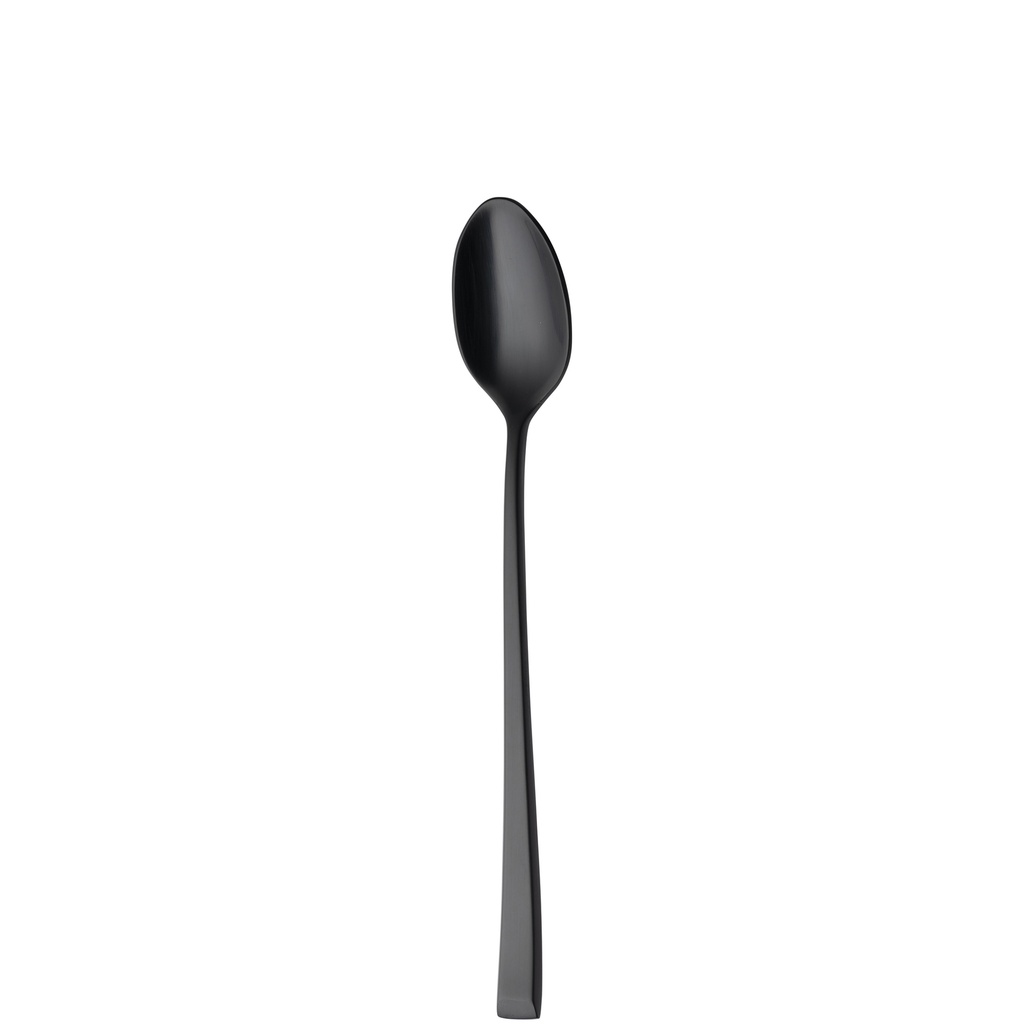 Sola - Longdrinklepel Durban 18/10 zwart satijn PVD (20 cm, 12 stuks)