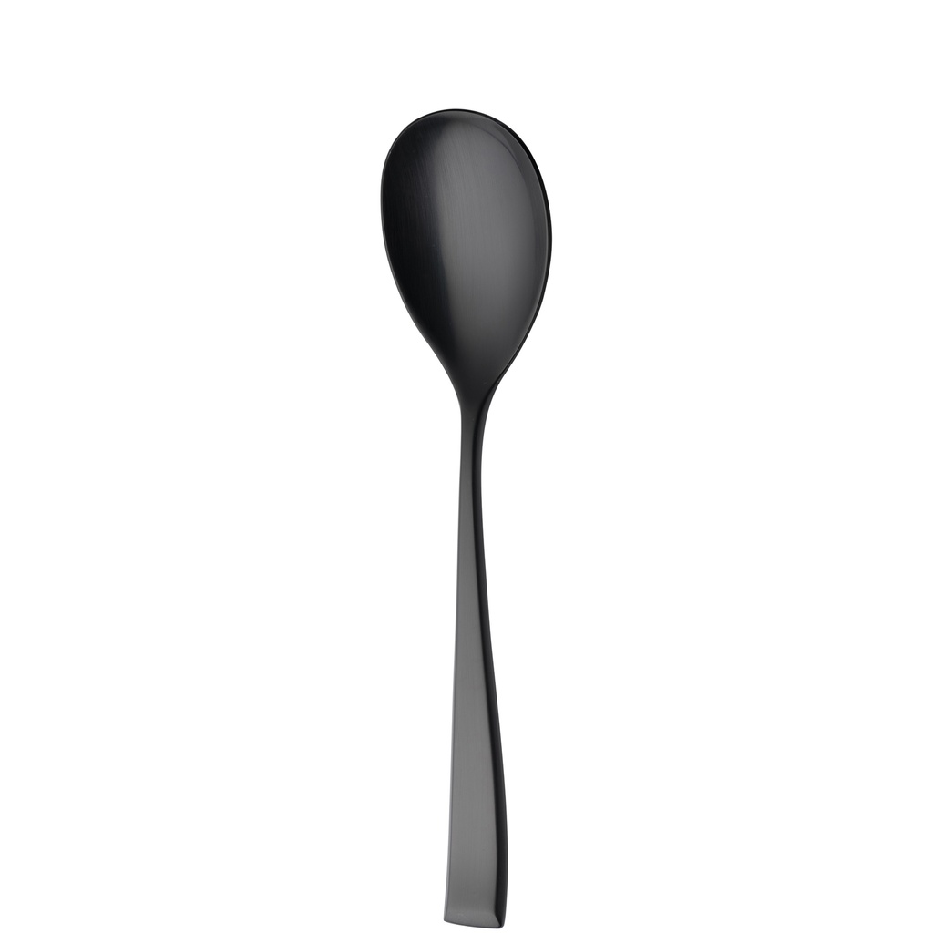 Sola - Saladelepel Durban 18/10 zwart satijn PVD (21,7 cm)