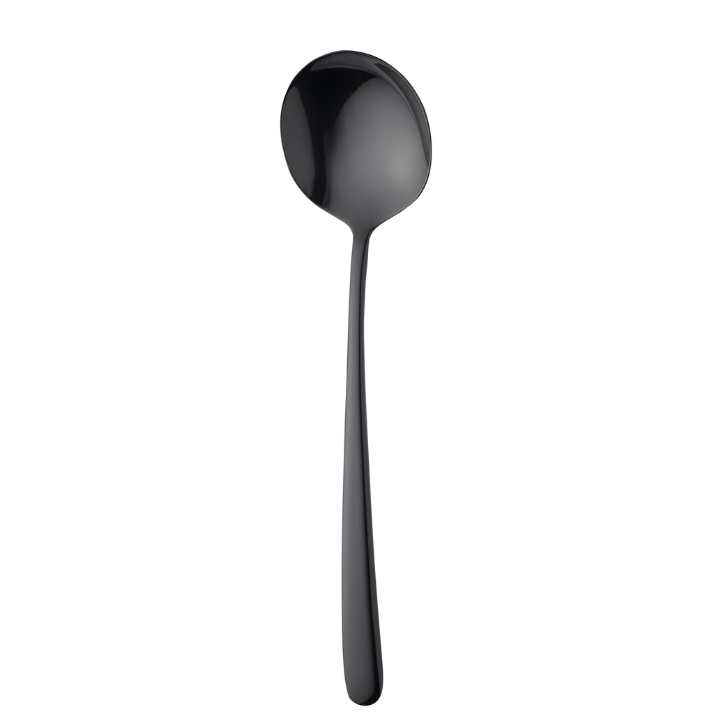 Sola - Bouillonlepel Ibiza 18/0 zwart PVD (17,8 cm, 12 stuks)