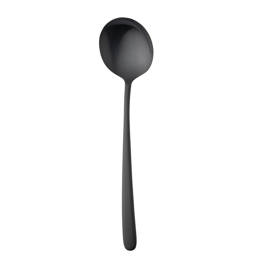Sola - Bouillonlepel Ibiza 18/0 zwart satijn PVD (17,8 cm, 12 stuks)
