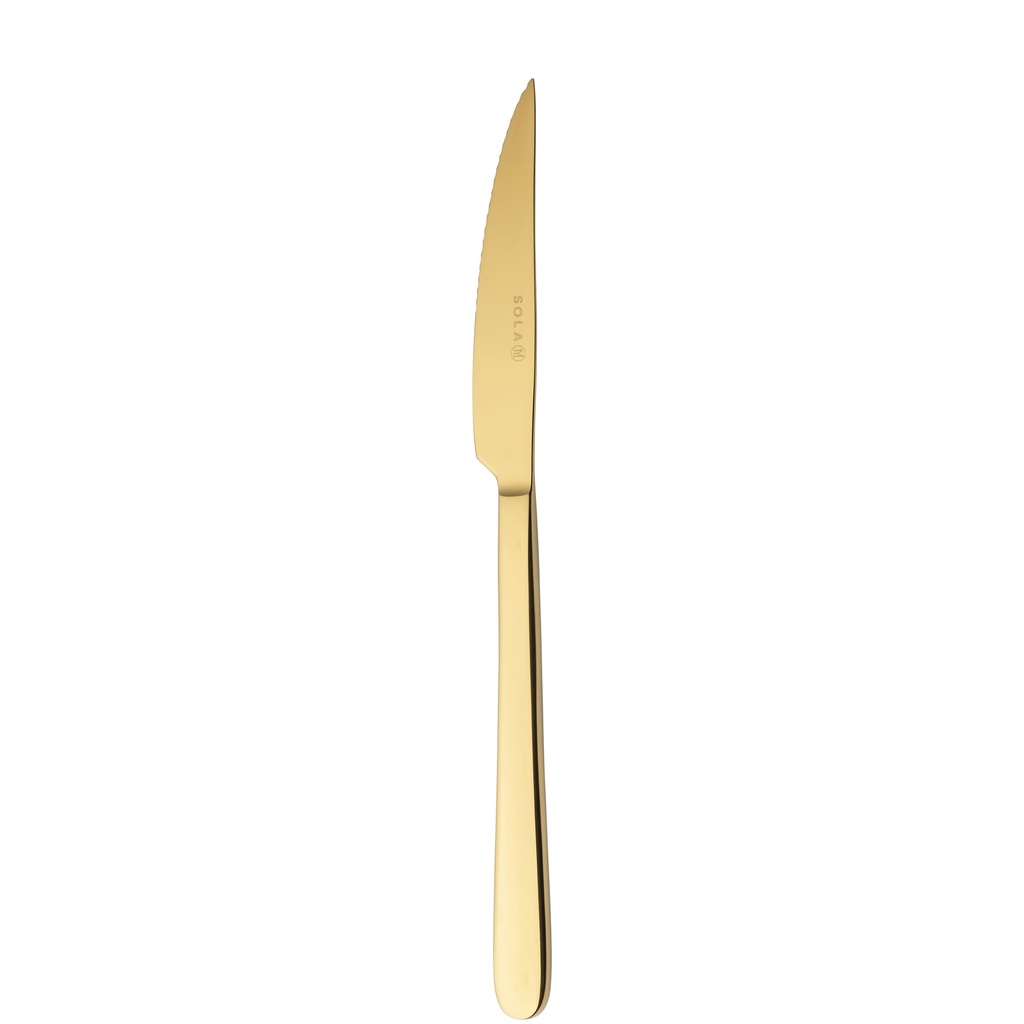 Sola - Steakmes Ibiza 18/0 goud PVD (23 cm, 12 stuks)