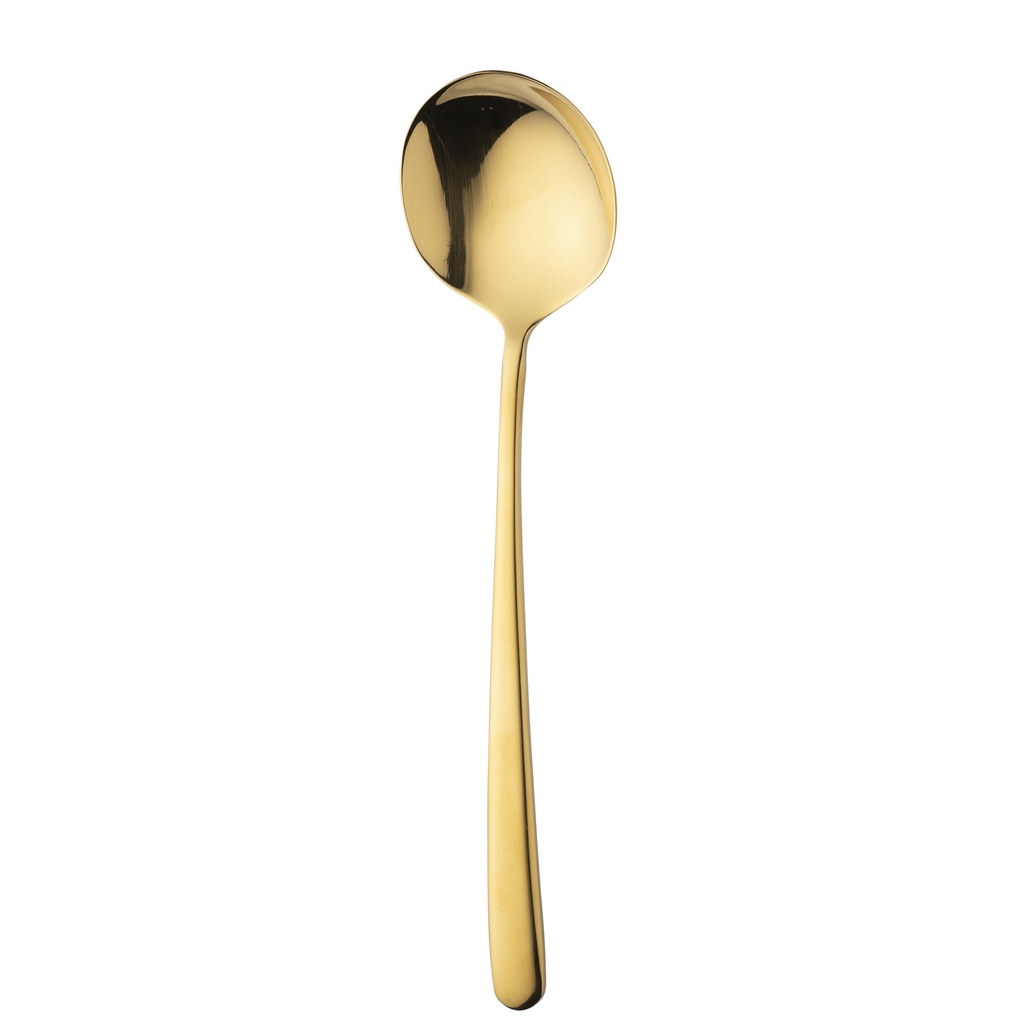 Sola - Bouillonlepel Ibiza 18/0 goud PVD (17,8 cm, 12 stuks)
