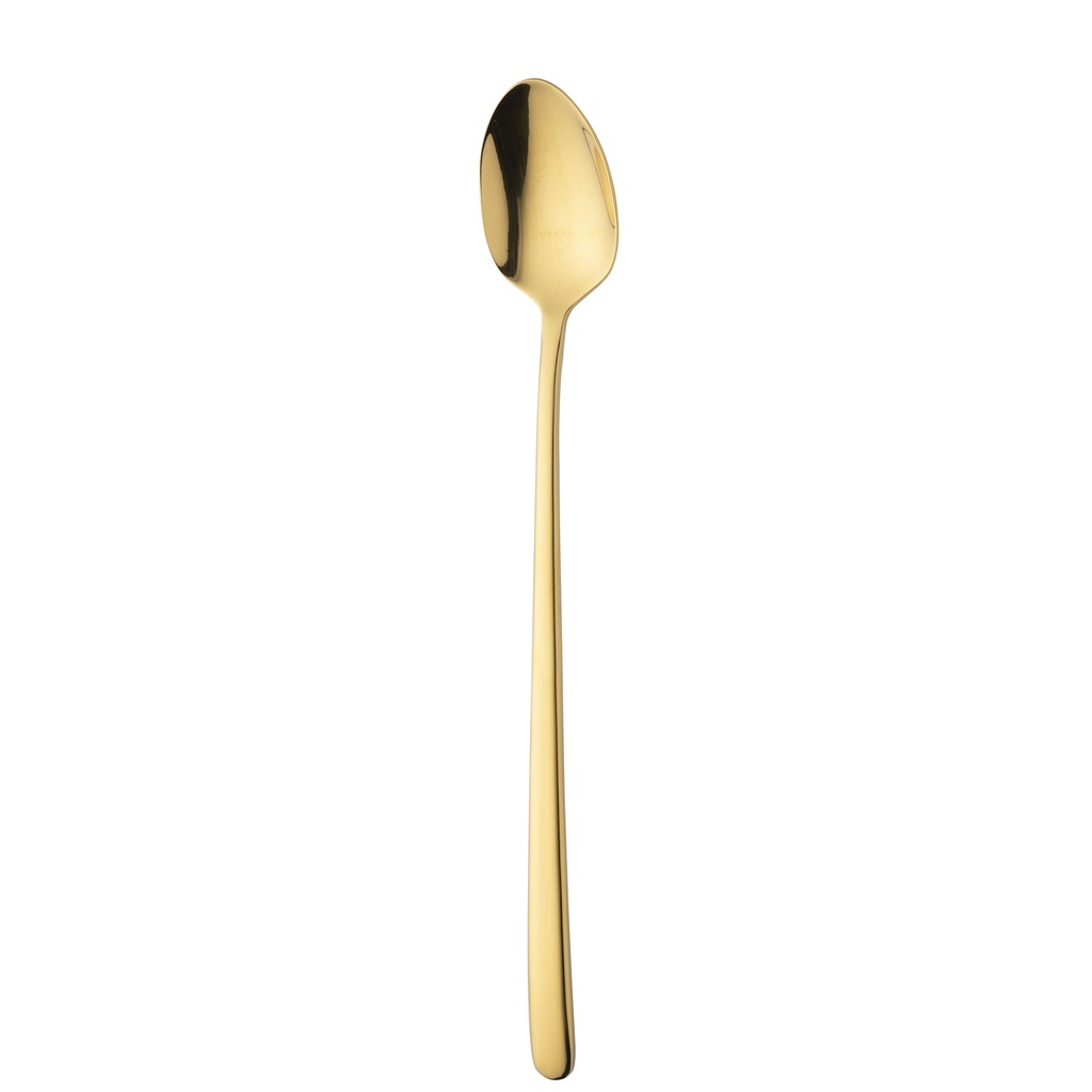 Sola - Longdrinklepel Ibiza 18/0 goud PVD (19,4 cm, 12 stuks)