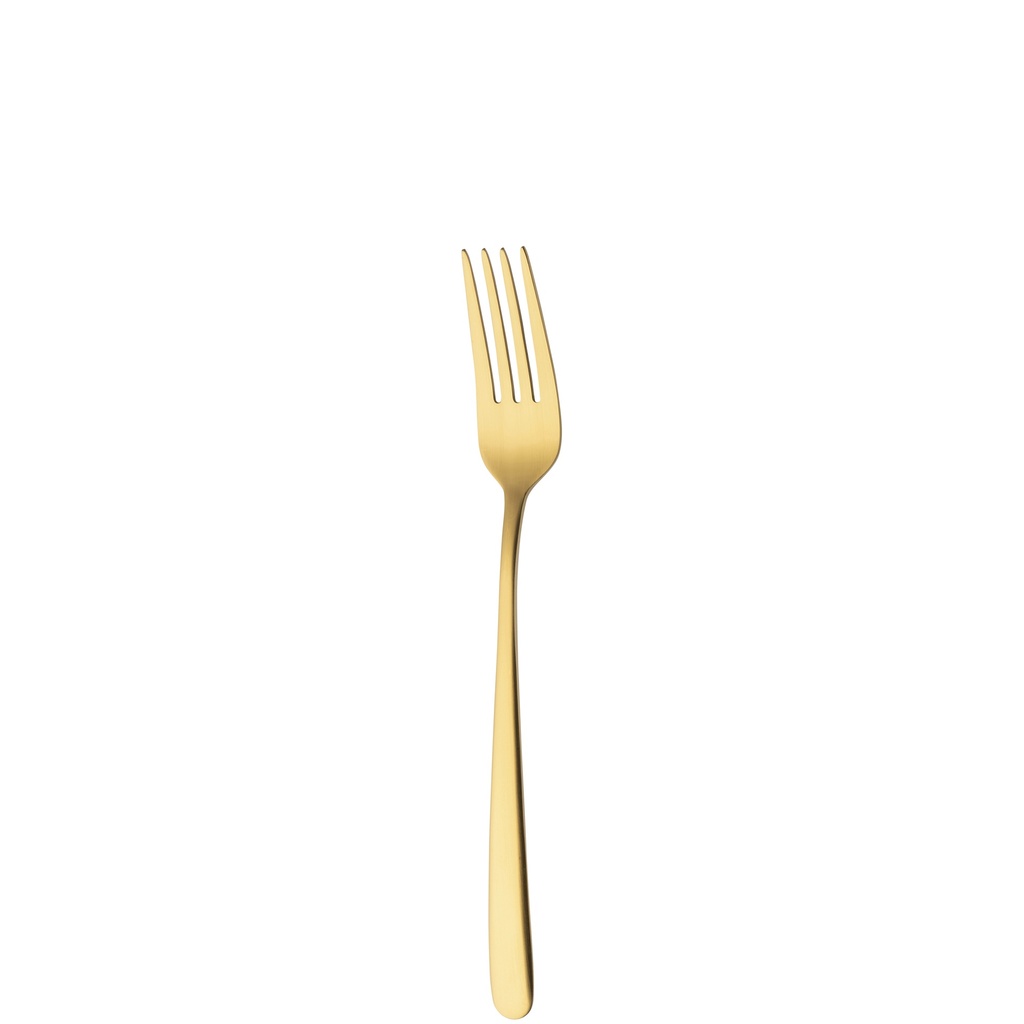 Sola - Dessertvork Ibiza 18/0 goud satijn PVD (18,9 cm, 12 stuks)