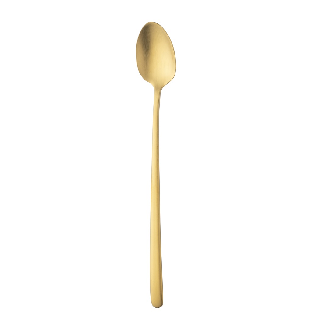 Sola - Longdrinklepel Ibiza 18/0 goud satijn PVD (19,4 cm, 12 stuks)