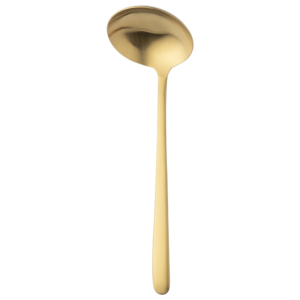 Sola - Soeplepel Ibiza 18/0 goud satijn PVD (28 cm)