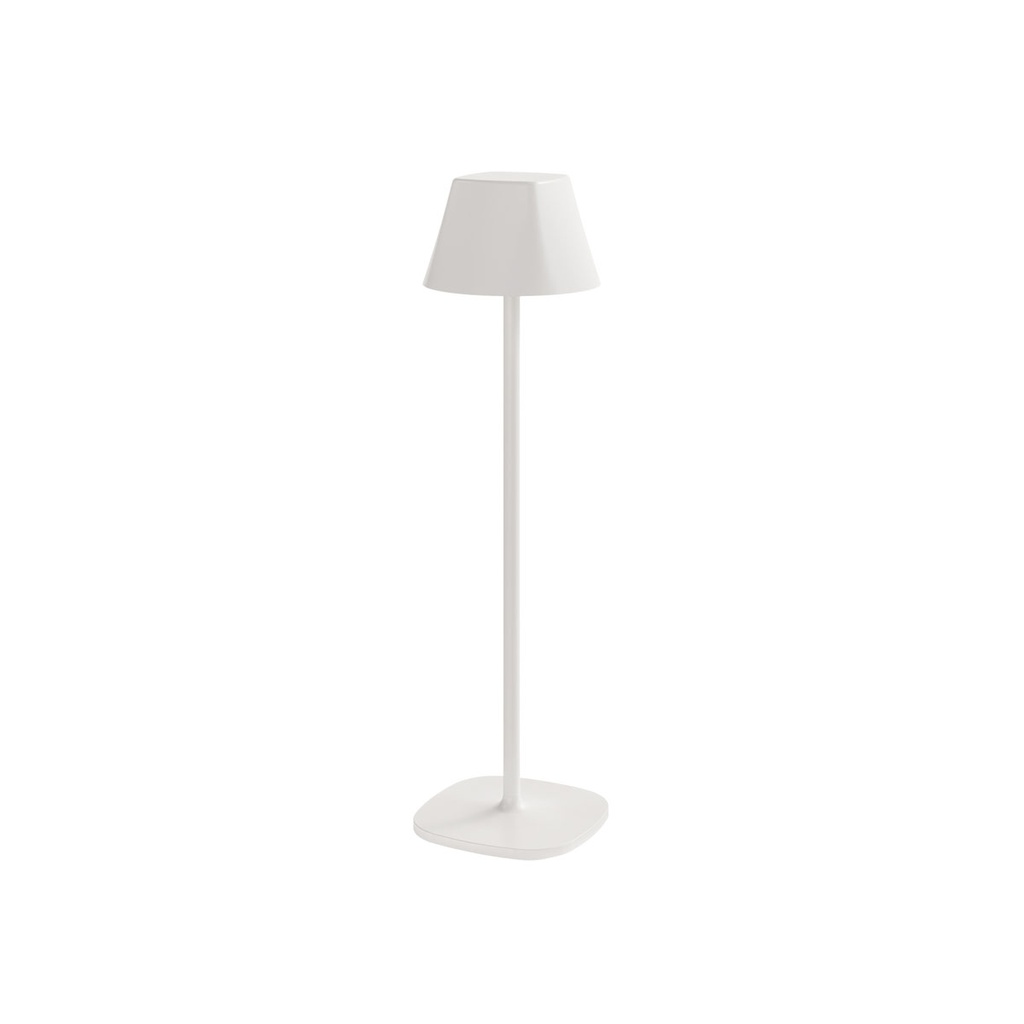 Duni - LED-lamp oplaadbaar Veya metaal wit (35 x Ø 10,8 cm, 1 stuk)