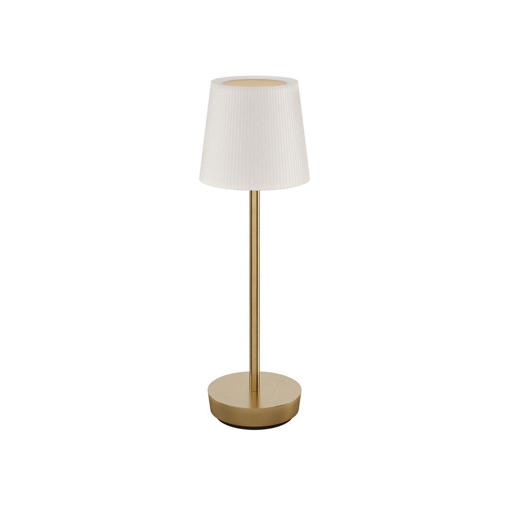 Duni - LED-lamp oplaadbaar Jay 2.0 metaal messing (31,5 x Ø 10,6 cm, 1 stuk)