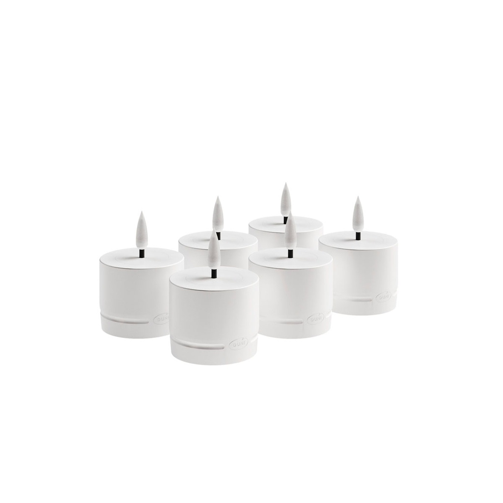 Duni - LED-kaars oplaadbaar DuniShine (3,8 x 5,7 cm, 6 stuks)