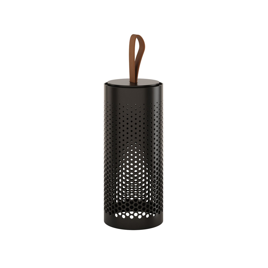 Duni - Lichthouder Grip aluminium zwart (Ø 6,5 x 15 cm, 6 stuks)