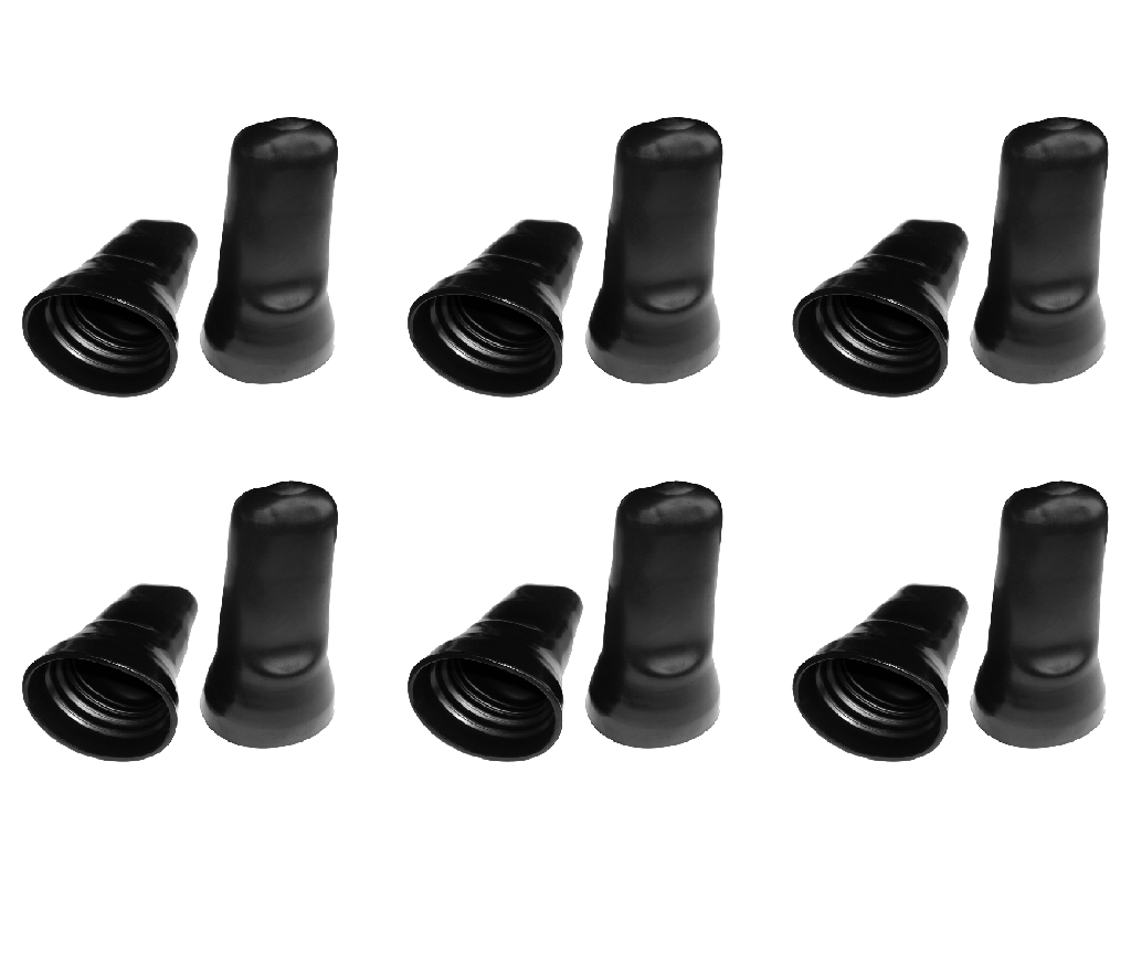 Bar Professional - Afdekkap schenker Tools kunststof zwart (8 x 3 x 2 cm, 6 stuks)