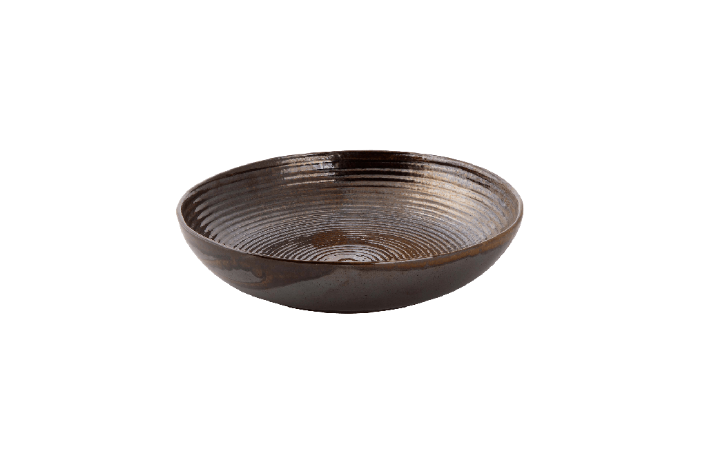 Bord diep coupe Metallic 26 cm bruin (6 stuks)