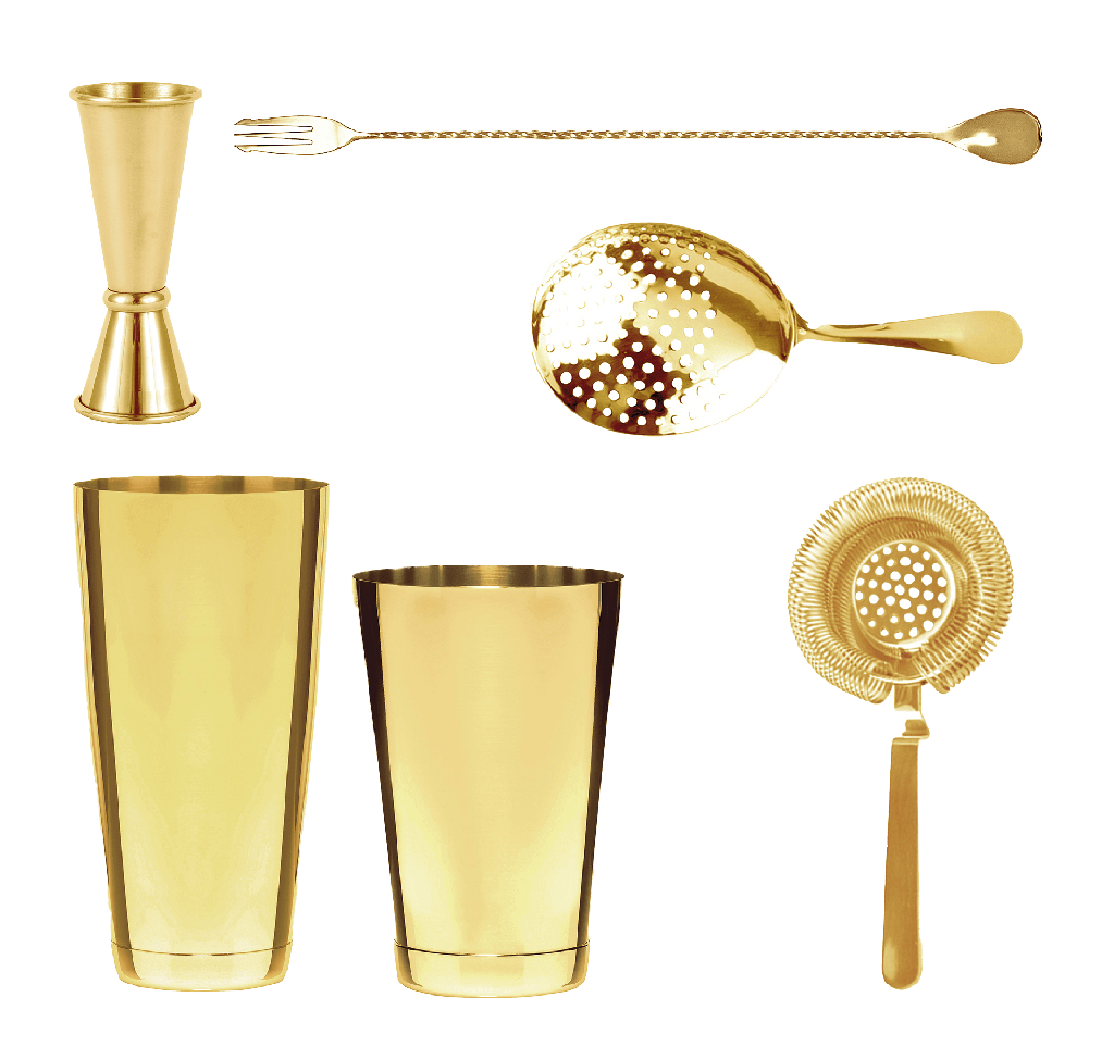 Cocktailbox 80 cl Goud (5 stuks)