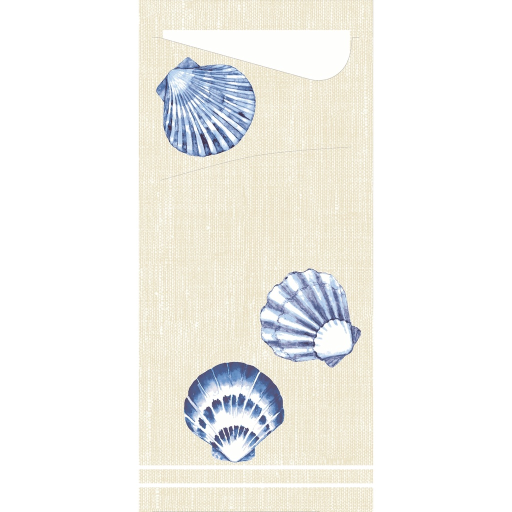 Duni Sacchetto®,bestekzakjes met servet, tissue 8,5 x 19 cm Tide, 500 St/Doos (5 x 100 St)