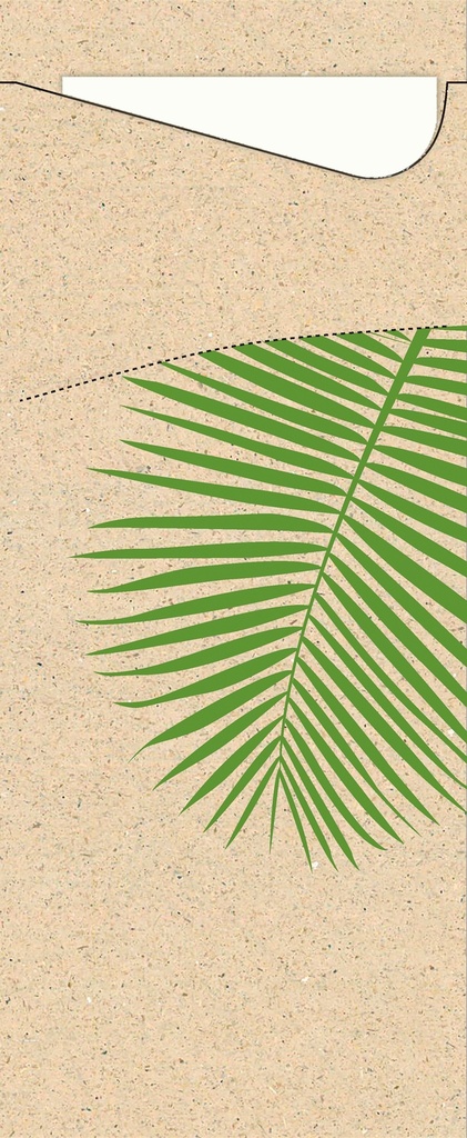 Duni Sacchetto®,bestekzakjes met servet, tissue 8,5 x 19 cm Leaf, 500 St/Doos (5 x 100 St)