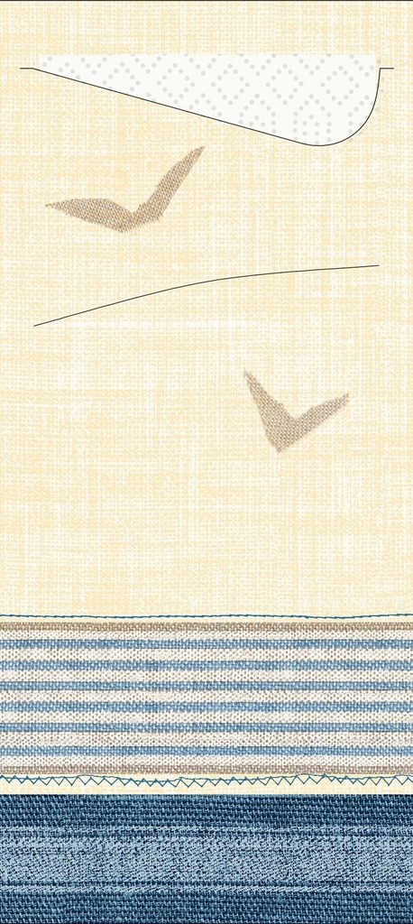 Duni Sacchetto® tissue 8,5 x 19 cm Seaway, 500 St/Doos (5 x 100 St)