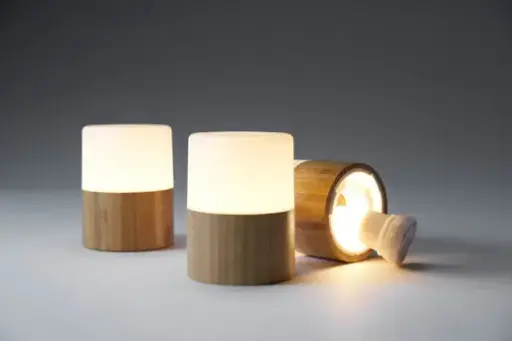 [183180] LED lamp Bright Bamboe 105 x Ø 75 mm White, 4 Stuks in doos
