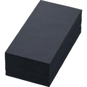 Servet Dunisoft 40x40 1/8 vouw zwart, 360 stuks