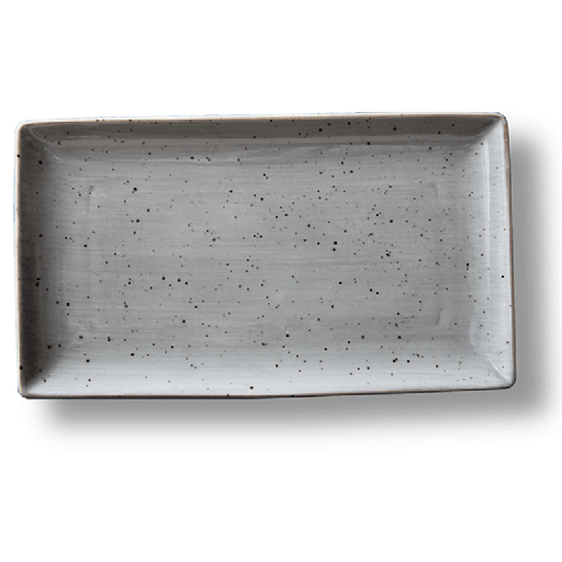 [BQ100420] Continental Rustic grijs schaal rechthoekig 28x16cm