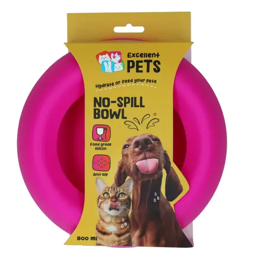 Excellent Pets No spill bowl Pink M