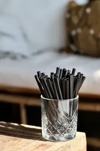 Eco dispo rietje 15 x 0,6 cm zwart 250 stuks