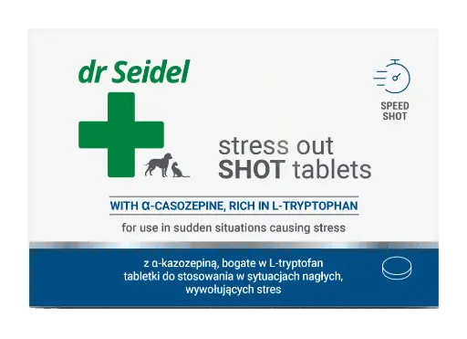 STRESS OUT SHOT TABLETS for use in emergency situations that cause stress 10tab