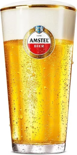 Amstel Bier Vaasje met gouden rand 
