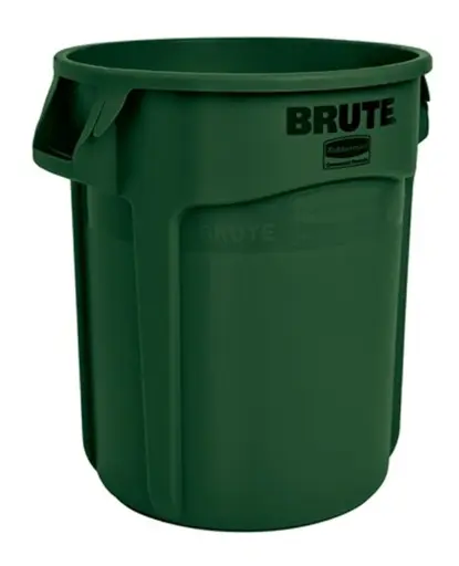 Ronde Rubbermaid Brute container 75,7 liter donkergroen