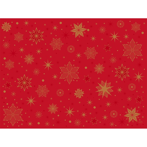 [DTH107921] Duni - Placemat papier Stargazing Red (30 x 40 cm, 1000 stuks)