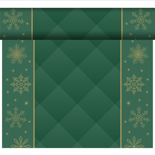 Duni - Tafelloper tête-à-tête Bio Dunicel Rhombus Green (0,4 x 24 m, 4 rollen)