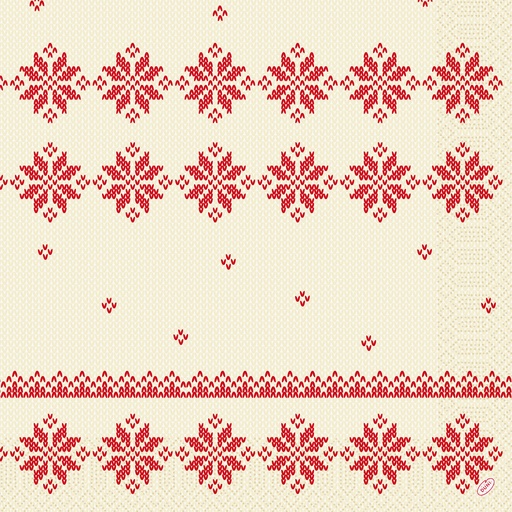 [DTH108885] Duni - Servet tissue 3-laags Knitted Traditions (40 x 40 cm, 1250 stuks)