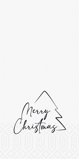 Duni - Servet tissue 2-laags Merry Xmas Tree 1/8 vouw (33 x 33 cm, 1200 stuks)