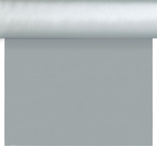 Duni - Tafelloper tête-à-tête Dunisilk zilver (0,4 x 24 m, 4 rollen)