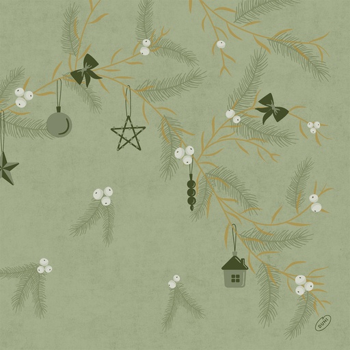 [DTH108902] Duni - Servet Bio Dunisoft Noel Pistachio (40 x 40 cm, 360 stuks)