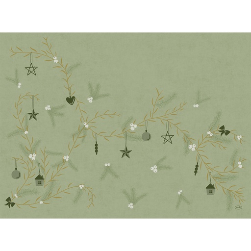 Duni - Placemat Bio Dunicel Noel Pistachio (30 x 40 cm, 500 stuks)