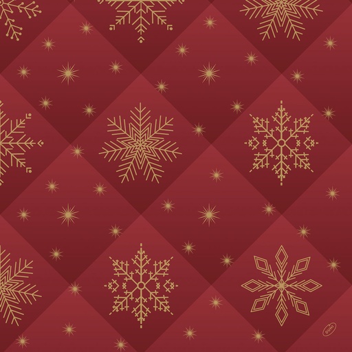 Duni - Servet Dunilin Rhombus Bordeaux (48 x 48 cm, 216 stuks)