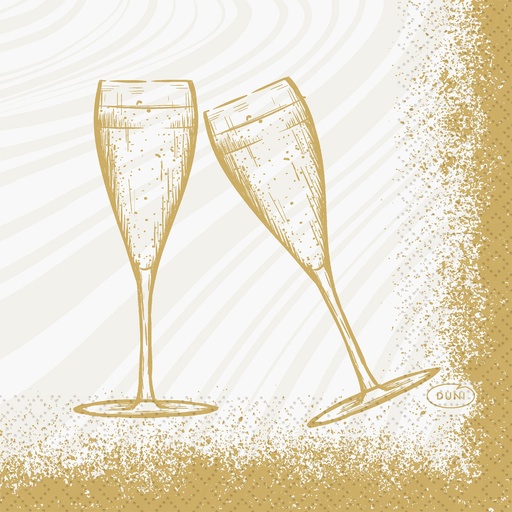 [DTH108941] Duni - Servet tissue 3-laags Sparkly Cheers White (24 x 24 cm, 1000 stuks)