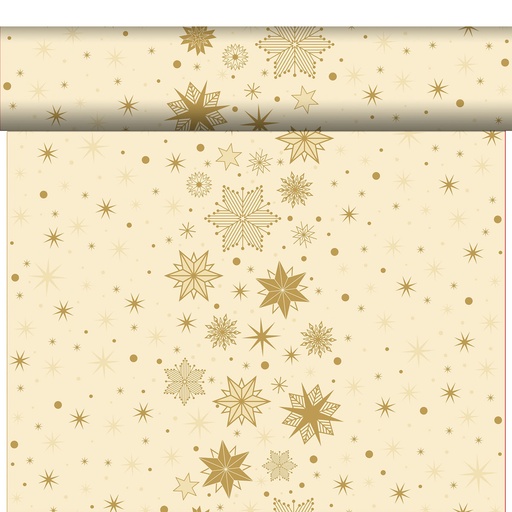 Duni - Tafelloper tête-à-tête Bio Dunicel Stargazing Cream (0,4 x 24 m, 4 rollen)
