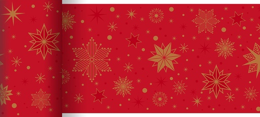 [DTH108979] Duni - Tafelloper Bio Dunicel Stargazing Red (0,15 x 20 m, 6 rollen)