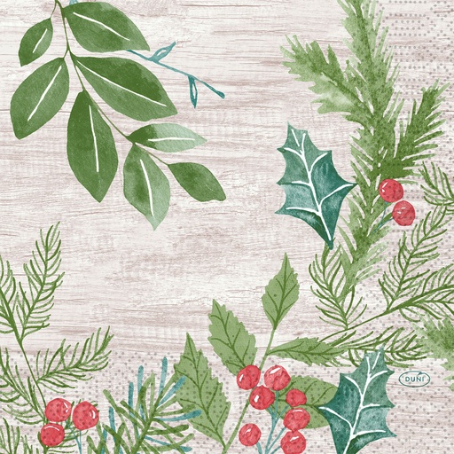 [DTH108984] Duni - Servet tissue 3-laags Winter Greenery (33 x 33 cm, 1000 stuks)