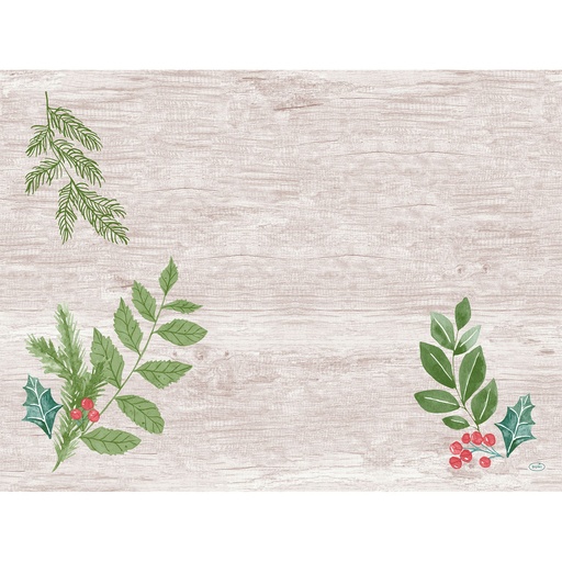 Duni - Placemat Dunicel Winter Greenery (30 x 40 cm, 500 stuks)